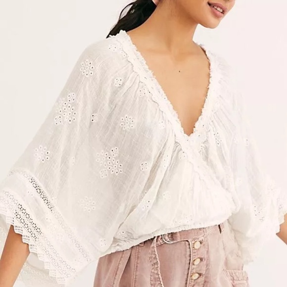 NWT Free People eyelet blouse - Picture 4 of 4